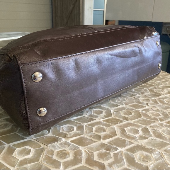 SOLD! Coach Park Park leather carryall expandable tote (F19728) - Picture 9 of 13